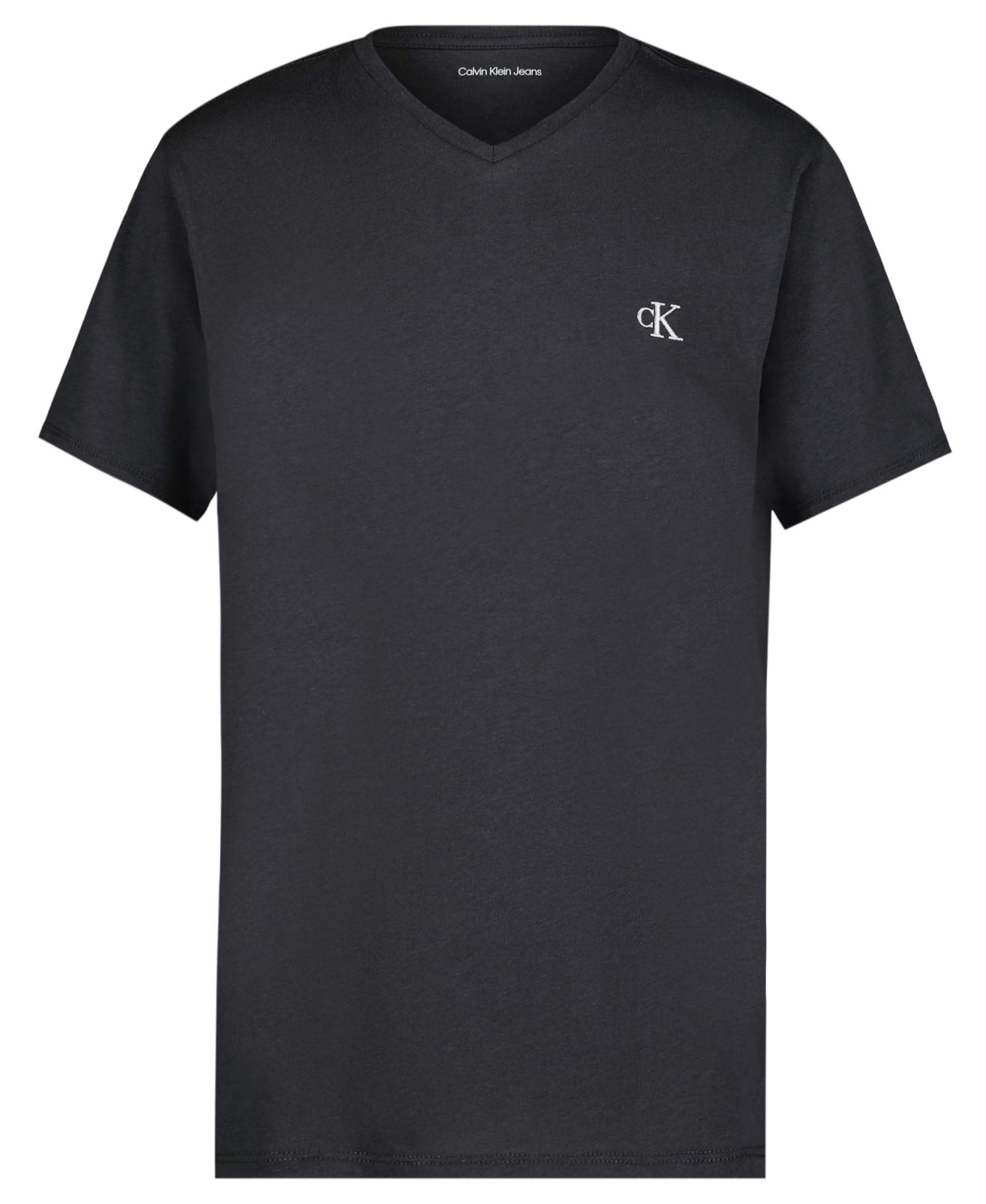 Calvin Klein Boys' Short Sleeve Solid V-Neck T-Shirt, Soft, Comfortable, Relaxed Fit